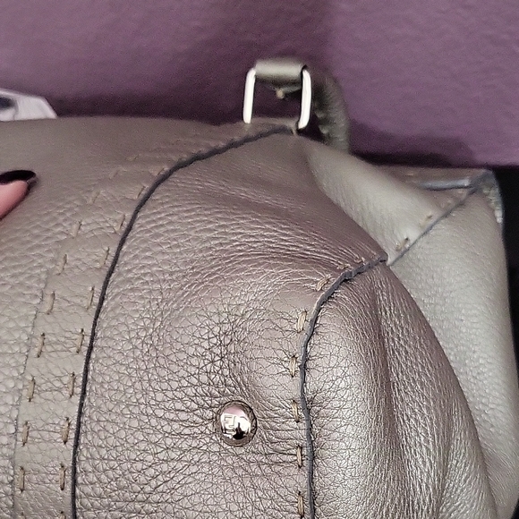 Fendi Selleria Silver/Grey Leather Bag - Picture 11 of 15